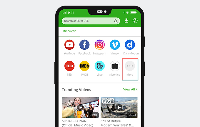Supported video sites