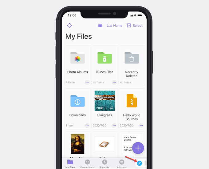 Documents built-in browser