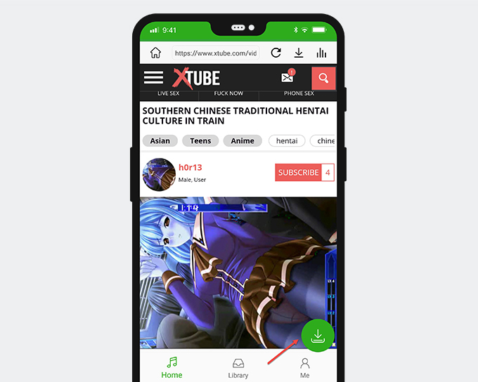 XTube Download with a quick button