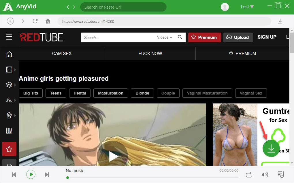 Download RedTube with a fast download button