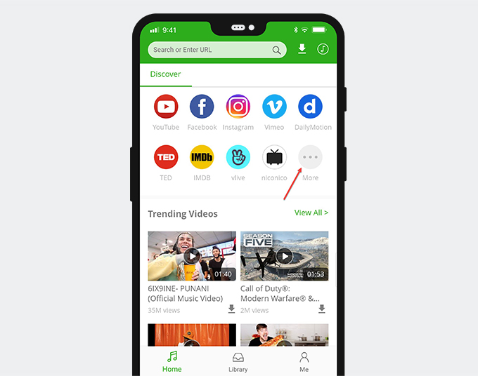 Check all supported sites of 6Buses video downloader