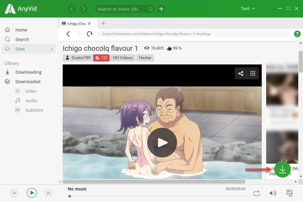 Quick download button