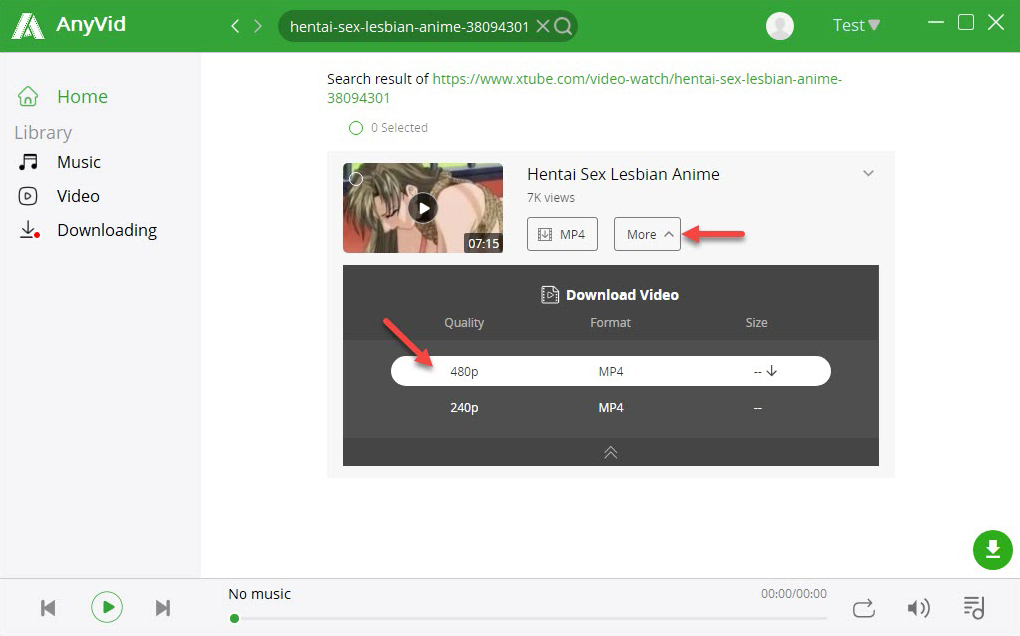 Download XTube videos on Windows