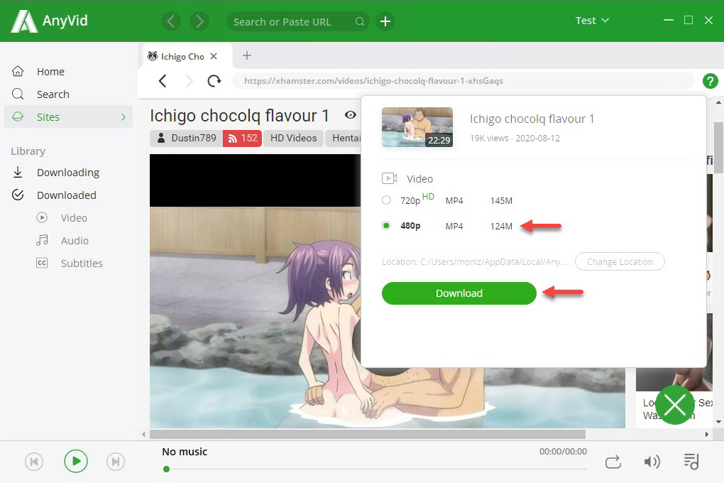 xHamster Download with a porn video downloader