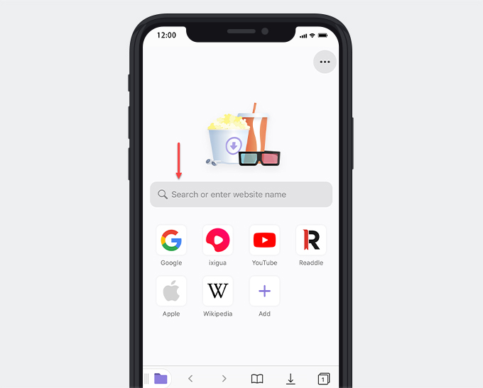 Enter URL into the search box of Documents