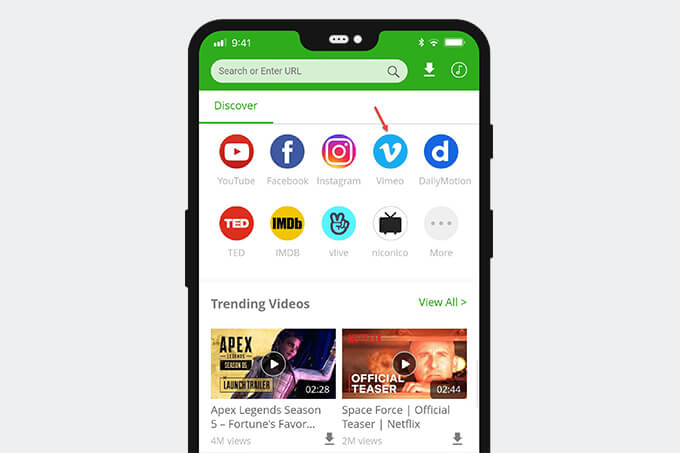 Supported sites of AnyVid downloader