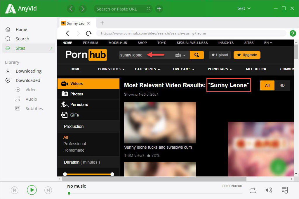 Explore Pornhub on 6Buses video downloader