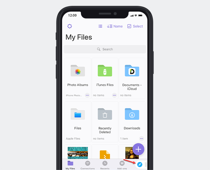 Use built-in browser of Documents