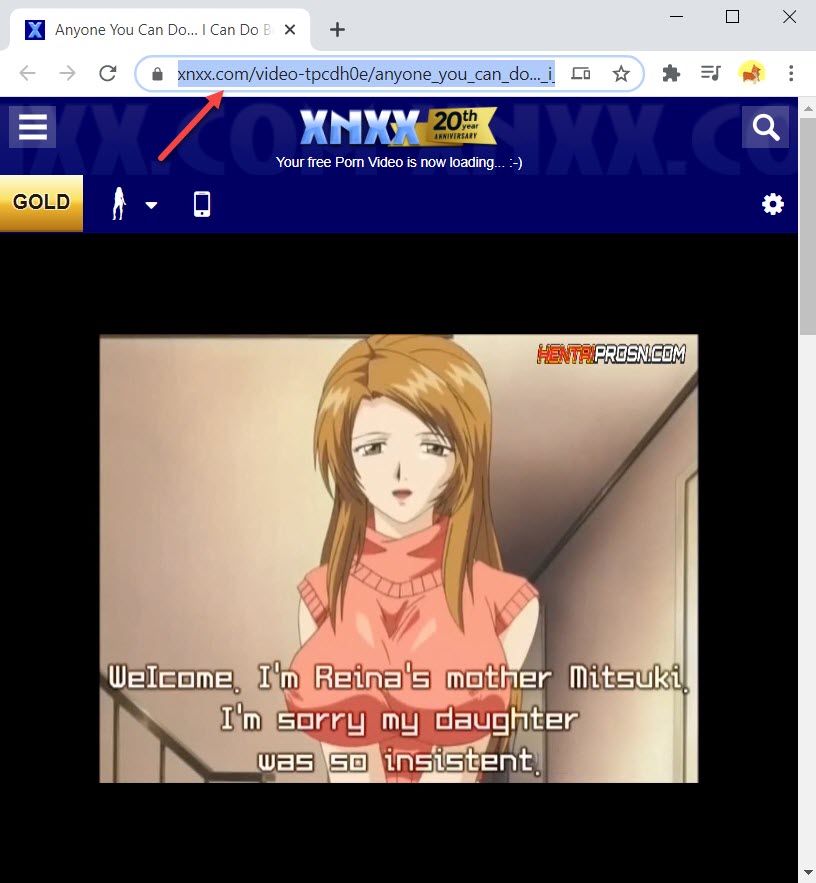 Copy the video URL