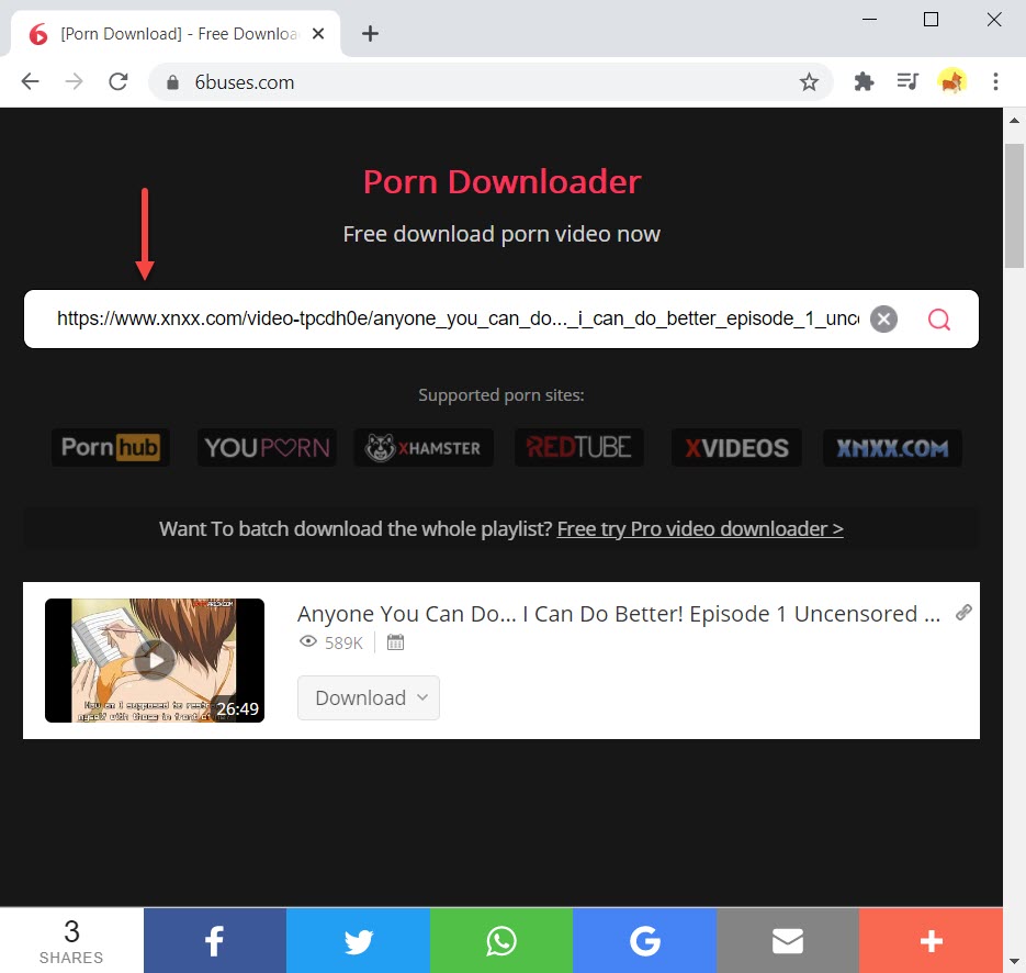 Download porn videos by URL