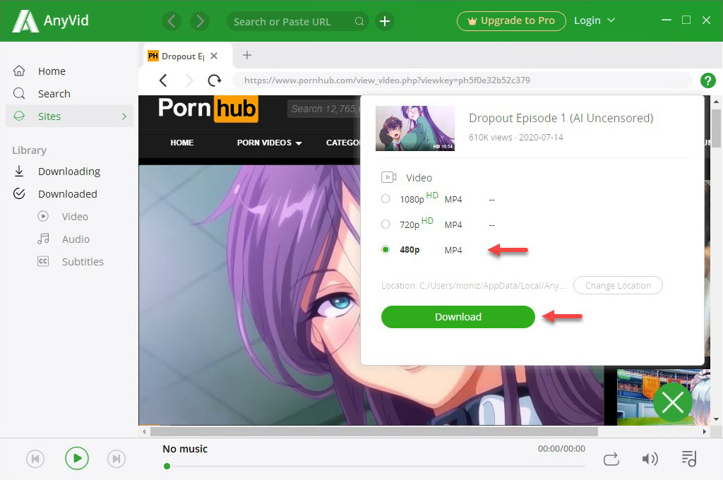 Pornhub download with 6Buses